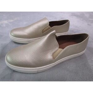 Wanted Pinellas Shoes Womens Size 10 Gold Slip-On‎ Perforated Casual Sneakers